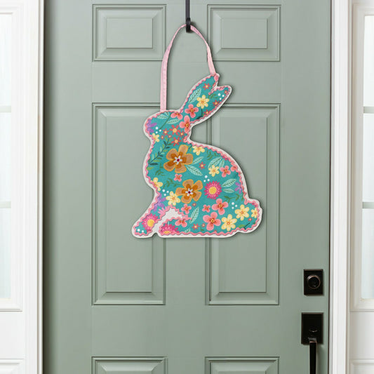 Floral Patterned Bunny Door Decor | Plow & Hearth