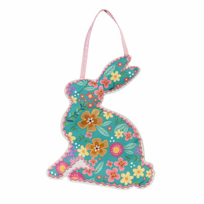 Floral Patterned Bunny Door Decor | Plow & Hearth