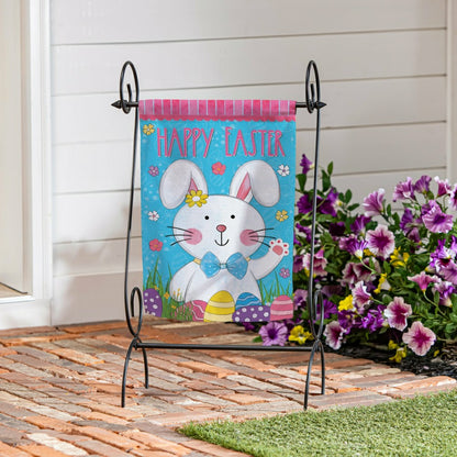 Bowtie Bunny Suede Garden Flag | Plow & Hearth