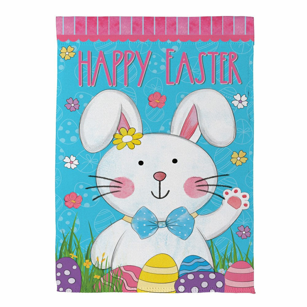 Bowtie Bunny Suede Garden Flag | Plow & Hearth