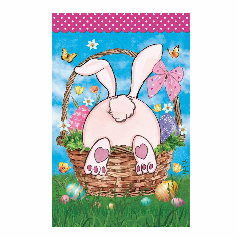 Basket Bunny Applique Garden Flag | Plow & Hearth