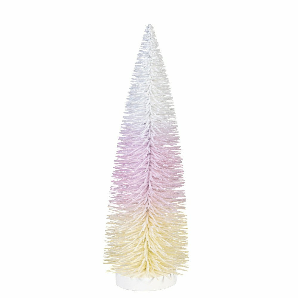 Bunny Blooms Table Decor Plastic Bottle Brush Ombre Tree, Set of 2 | Plow & Hearth