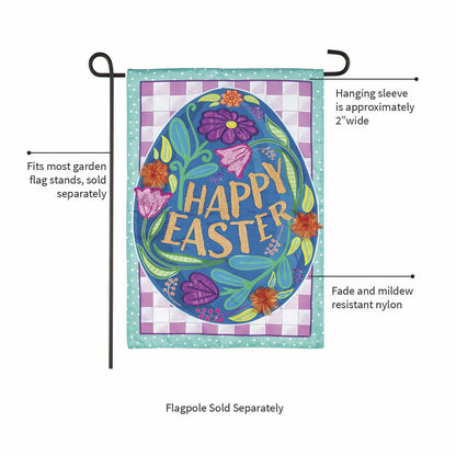 Happy Easter Applique Garden Flag | Plow & Hearth