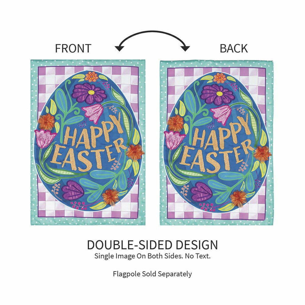 Happy Easter Applique Garden Flag | Plow & Hearth
