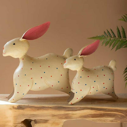 Metal Rabbit Garden Statue, Set of 2 | Plow & Hearth
