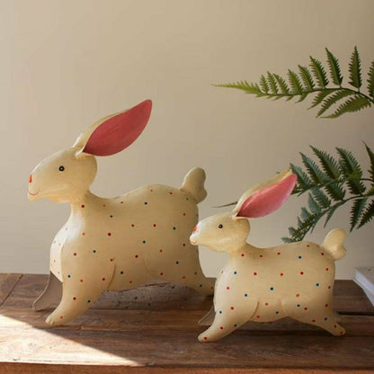 Metal Rabbit Garden Statue, Set of 2 | Plow & Hearth