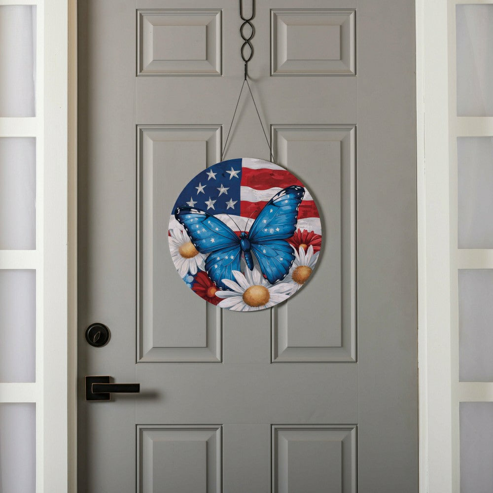Patriotic Butterfly PVC16"D Door Décor | Plow & Hearth
