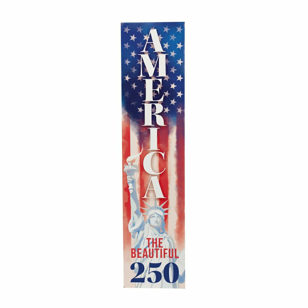 Red White & Bloom Porch Leaner, America The Beautiful, 46"H | Plow & Hearth