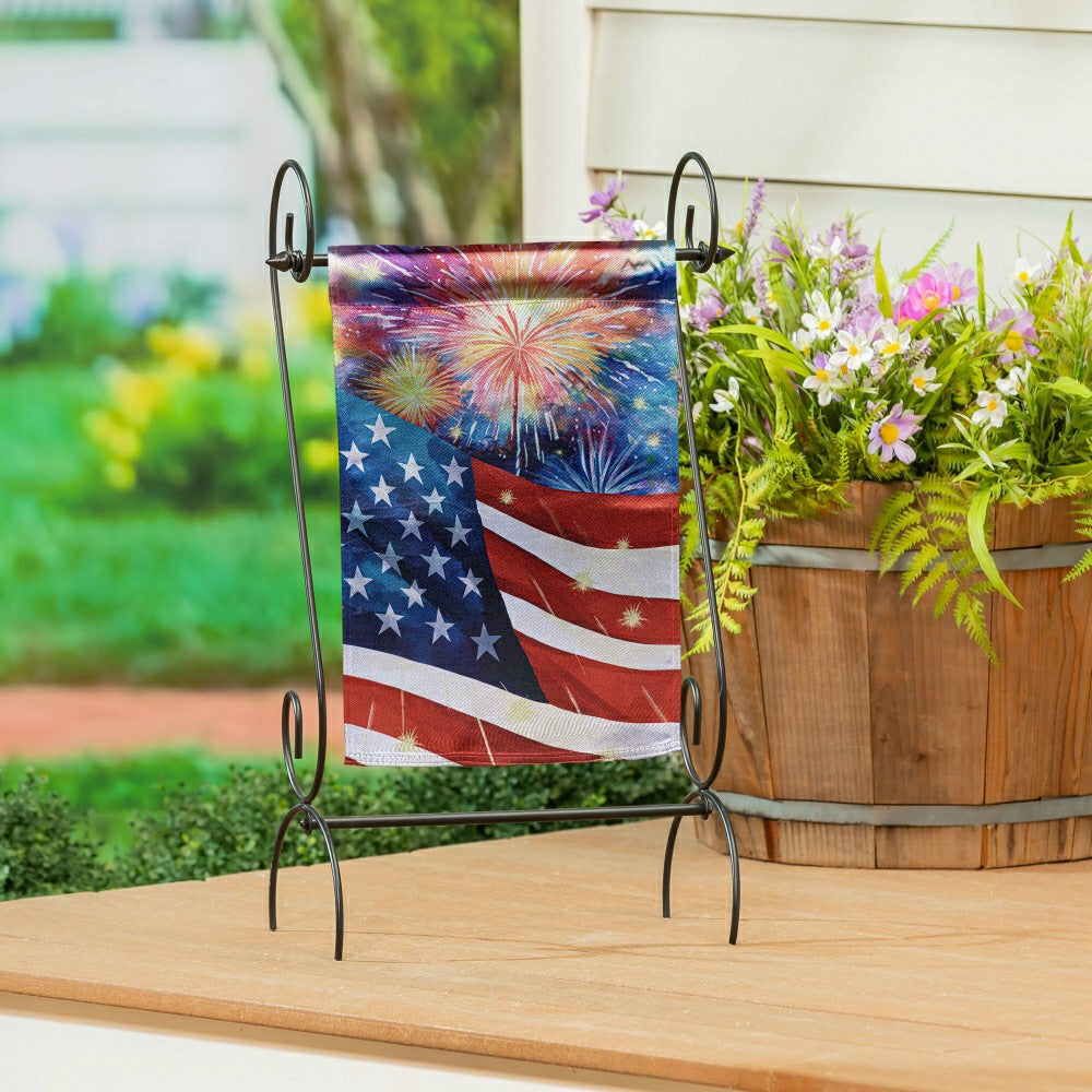 American Classic Fireworks Lustre Garden Flag | Plow & Hearth