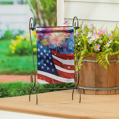 American Classic Fireworks Lustre Garden Flag | Plow & Hearth