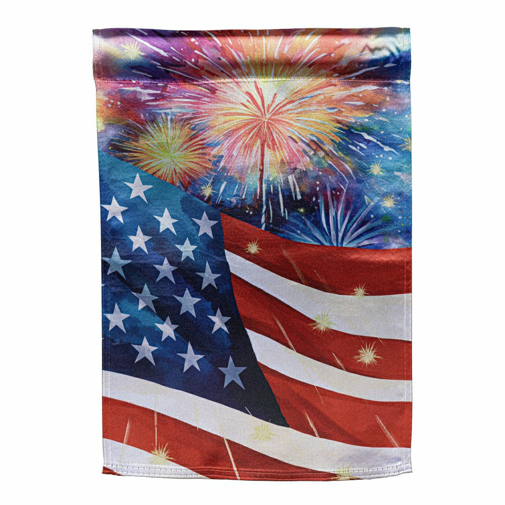 American Classic Fireworks Lustre Garden Flag | Plow & Hearth