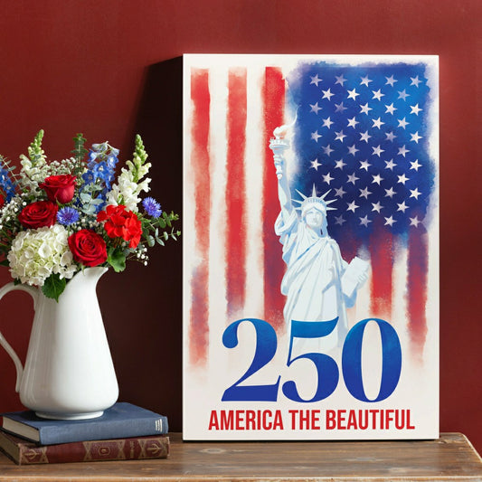 Red White & Bloom Indoor Wood Wall Décor, 250 America The Beautiful, 2 | Plow & Hearth