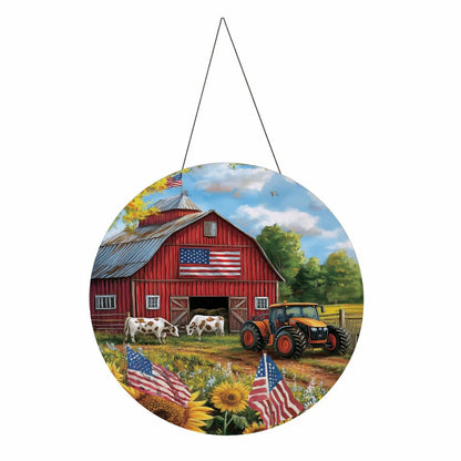 Patriotic Barn 16"D Door Décor | Plow & Hearth