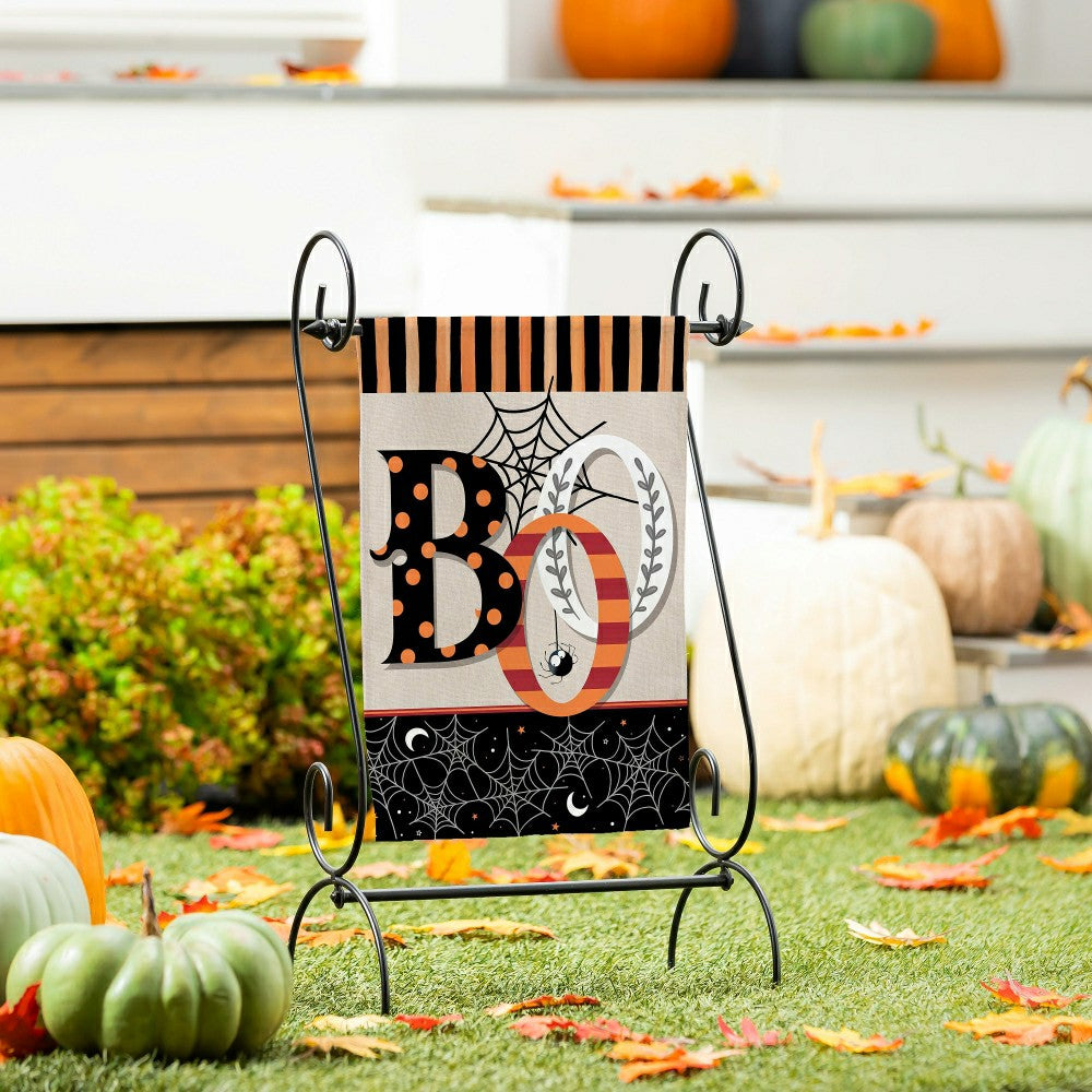 Polka Dots & Stripes Boo Suede Garden Flag | Plow & Hearth