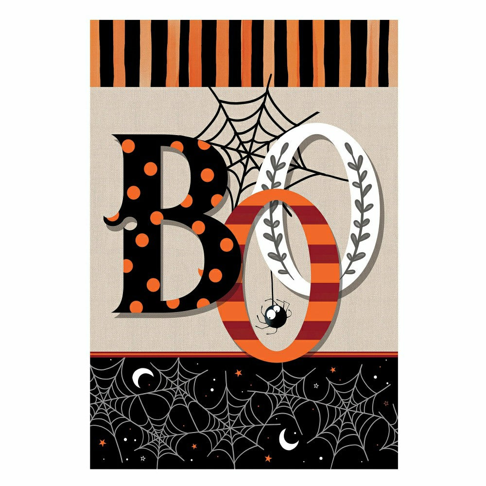 Polka Dots & Stripes Boo Suede Garden Flag | Plow & Hearth
