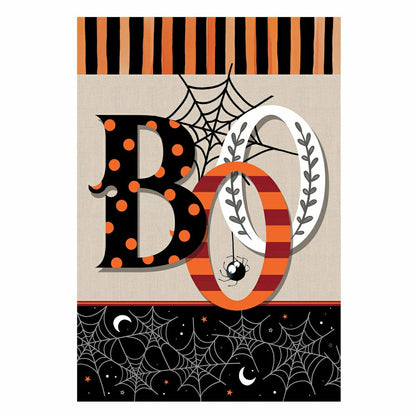 Polka Dots & Stripes Boo Suede Garden Flag | Plow & Hearth