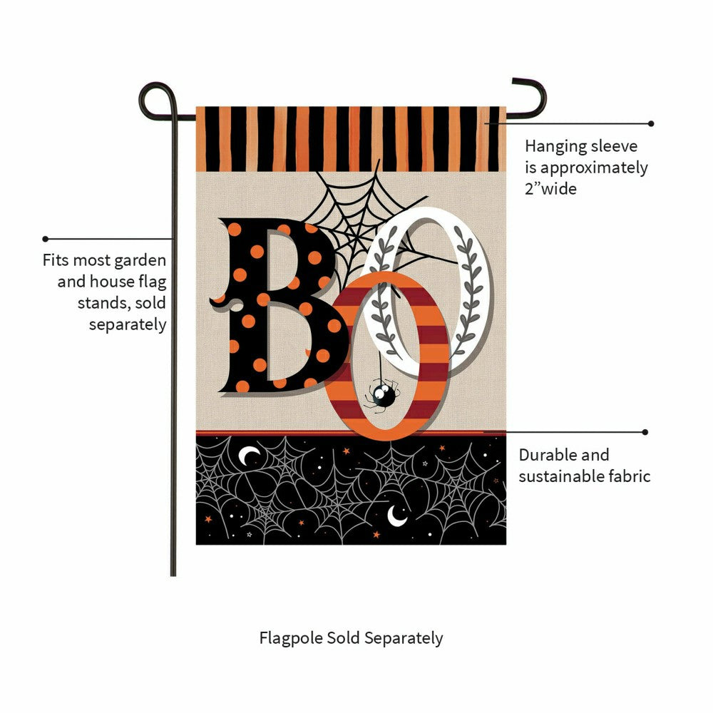 Polka Dots & Stripes Boo Suede Garden Flag | Plow & Hearth