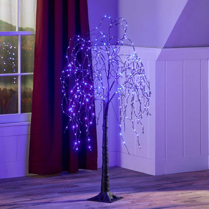 Indoor/Outdoor Halloween Weeping Willow, 4'H with 300 Lights | Plow & Hearth