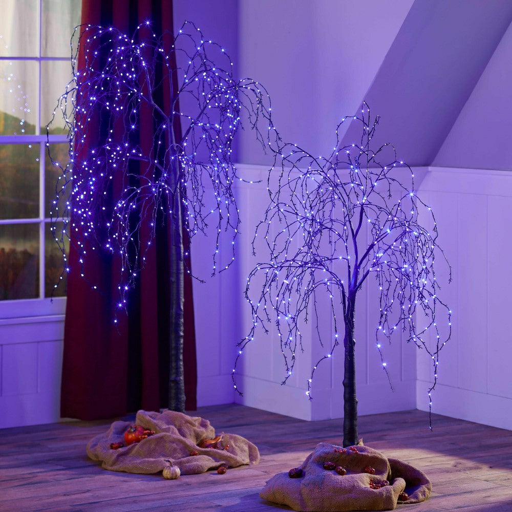 Indoor/Outdoor Halloween Weeping Willow, 4'H with 300 Lights | Plow & Hearth