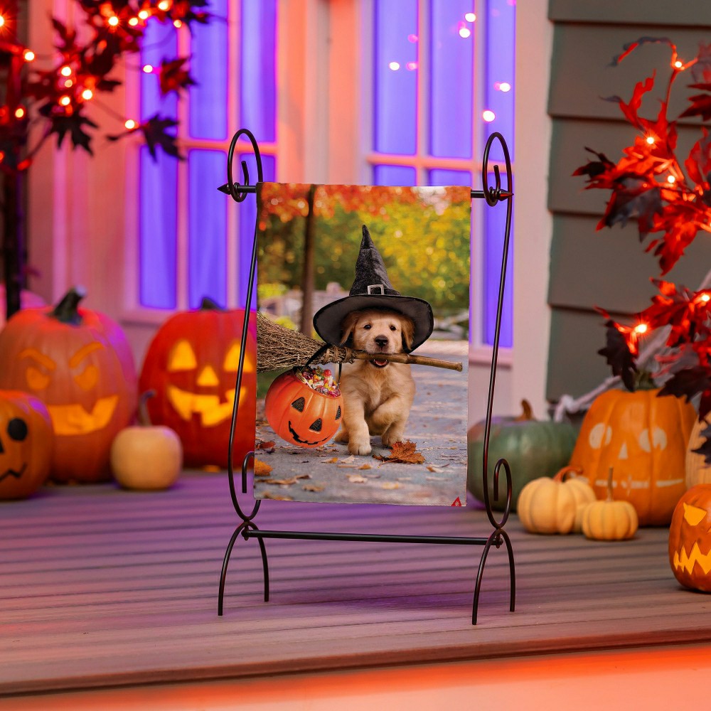 Goldens With Broom Suede Garden Flag | Plow & Hearth