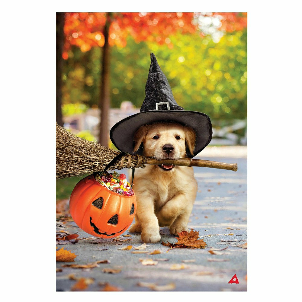 Goldens With Broom Suede Garden Flag | Plow & Hearth