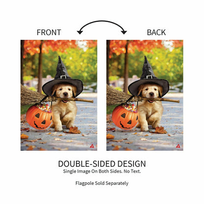 Goldens With Broom Suede Garden Flag | Plow & Hearth