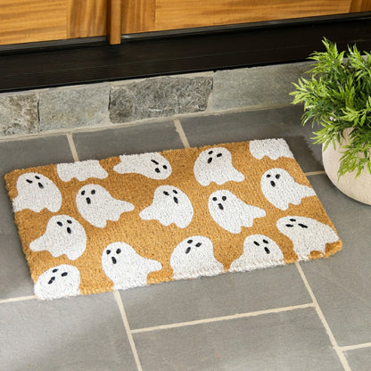 Halloween Ghost Coir Doormat | Plow & Hearth