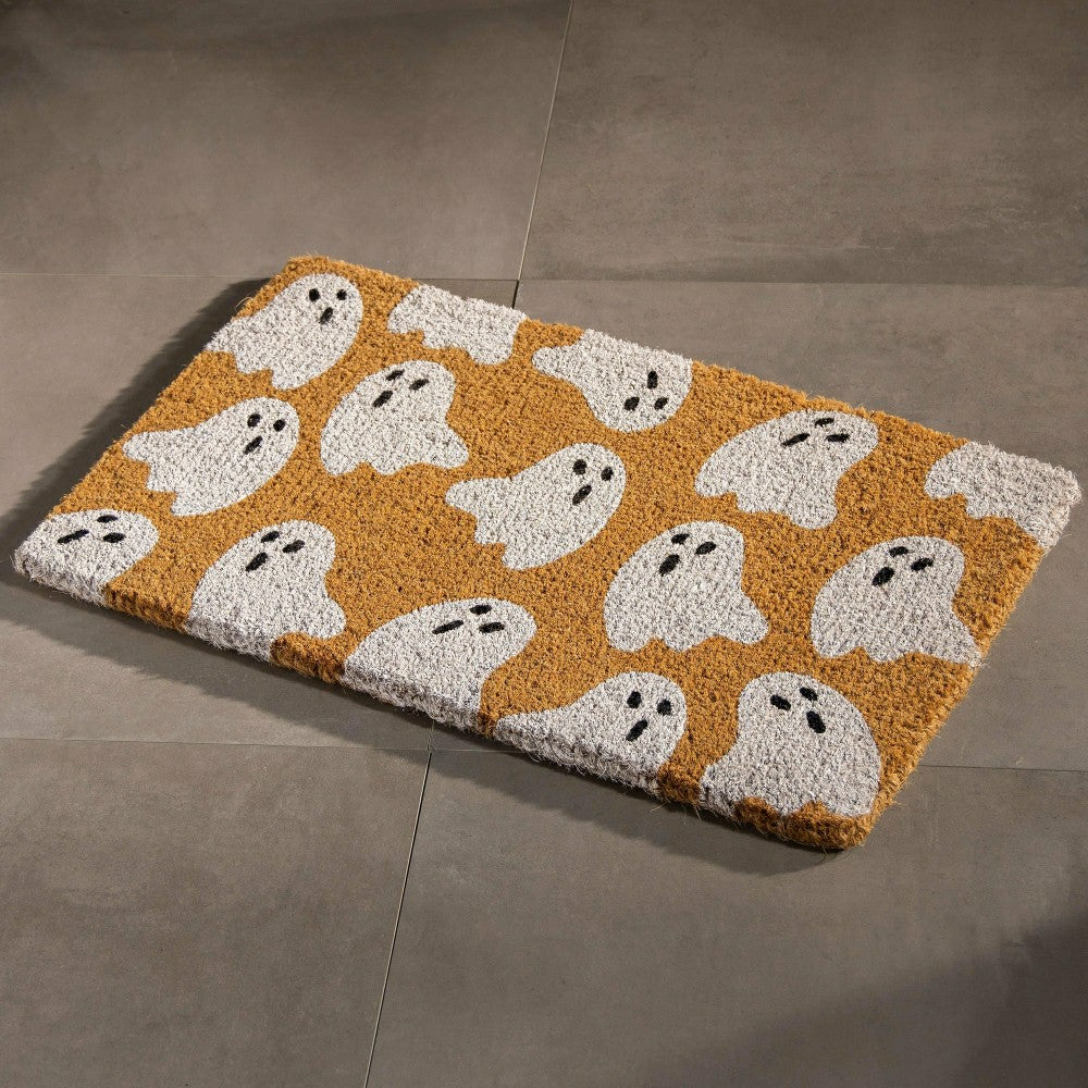 Halloween Ghost Coir Doormat | Plow & Hearth