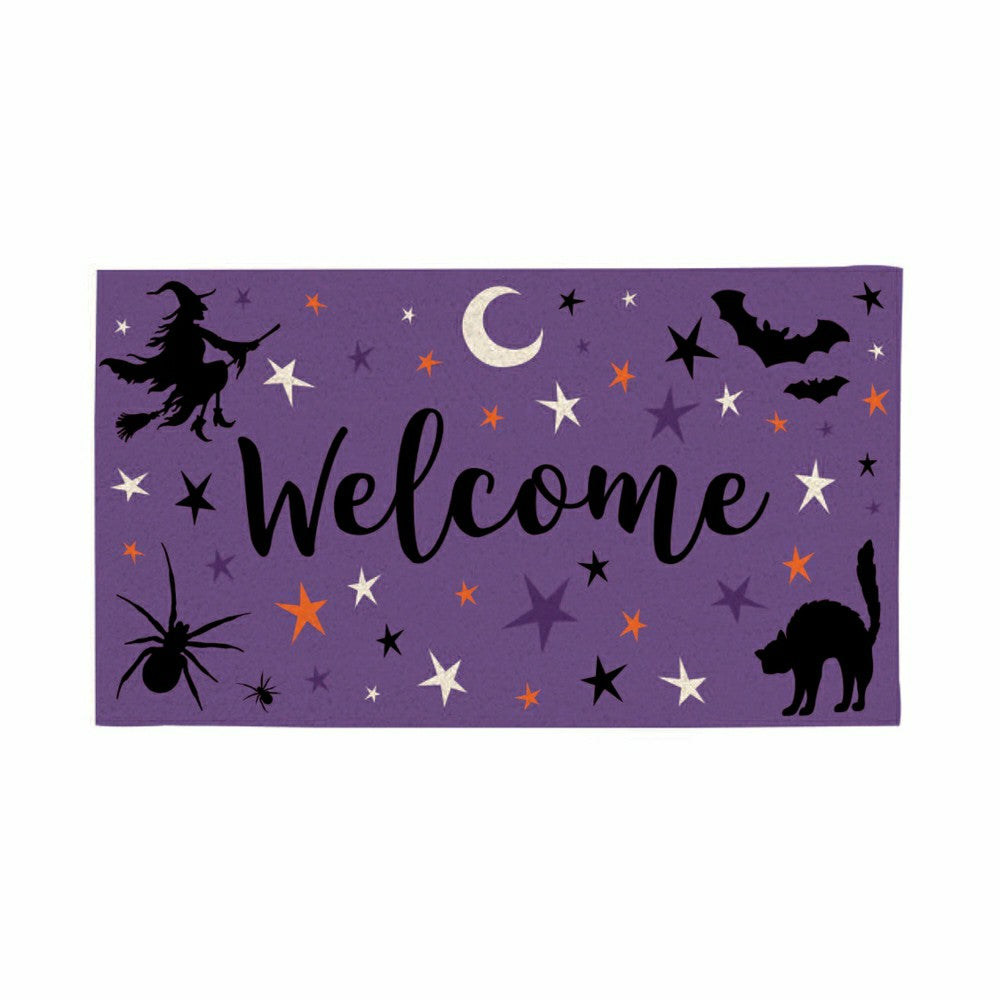 Spooky Welcome PVC Trapper Doormat, 28"x16" | Plow & Hearth