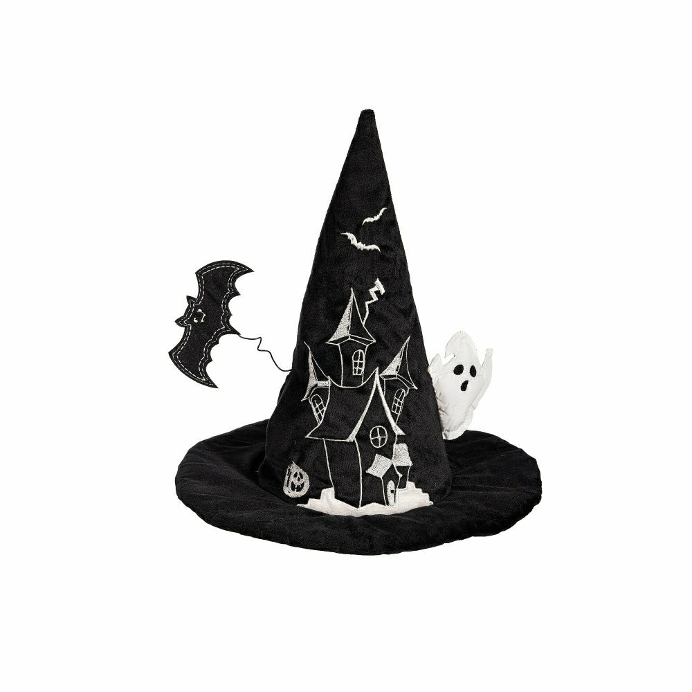 Witch Hat LED Fabric Table Décor, 13.75"H | Plow & Hearth