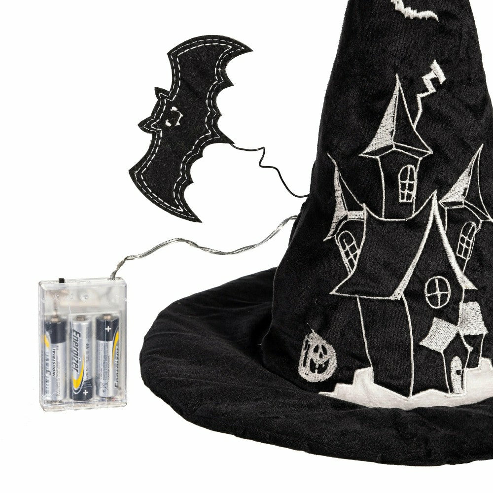 Witch Hat LED Fabric Table Décor, 13.75"H | Plow & Hearth