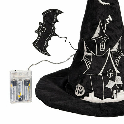 Witch Hat LED Fabric Table Décor, 13.75"H | Plow & Hearth