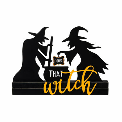 Witch Wood and Metal Table Sign, 10"H | Plow & Hearth