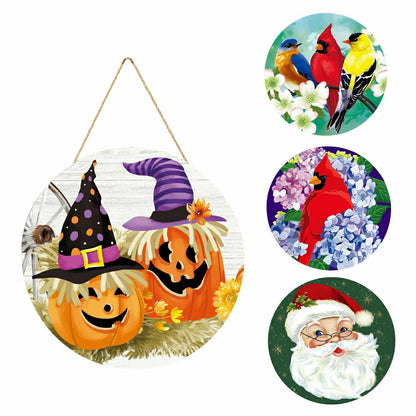 Nature and Holiday Charm, 4-Season Interchangeable Door Decor Set | Plow & Hearth