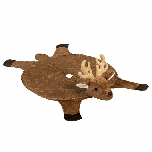 Winter Grove Tree Décor Deer Fabric Tree Skirt, 65"W | Plow & Hearth