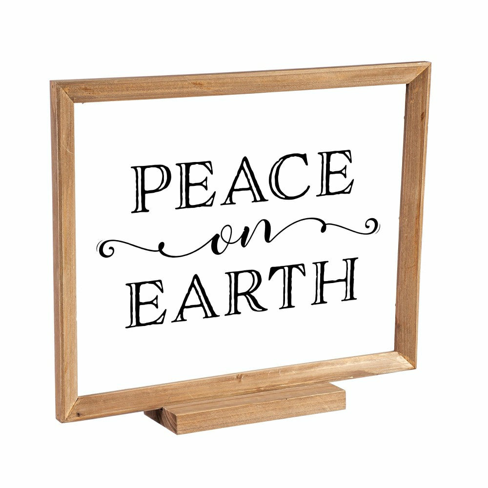 Wood Framed Décor, Set of 3 "Season's Greetings" "Peace on Earth" "Let | Plow & Hearth