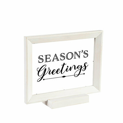 Wood Framed Décor, Set of 3 "Season's Greetings" "Peace on Earth" "Let | Plow & Hearth