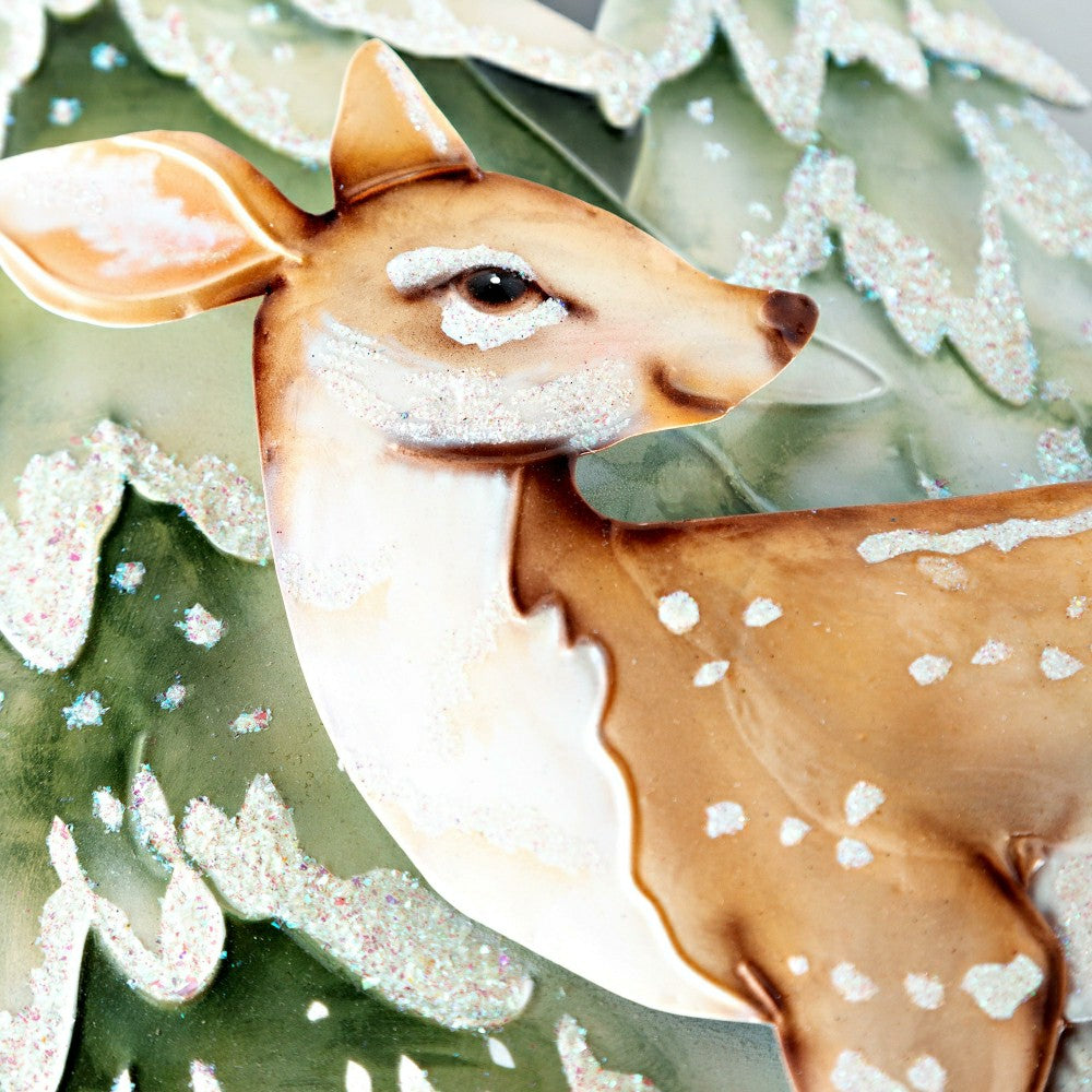 Capiz & Iron Winter Trees & Deer Wall Decor | Plow & Hearth