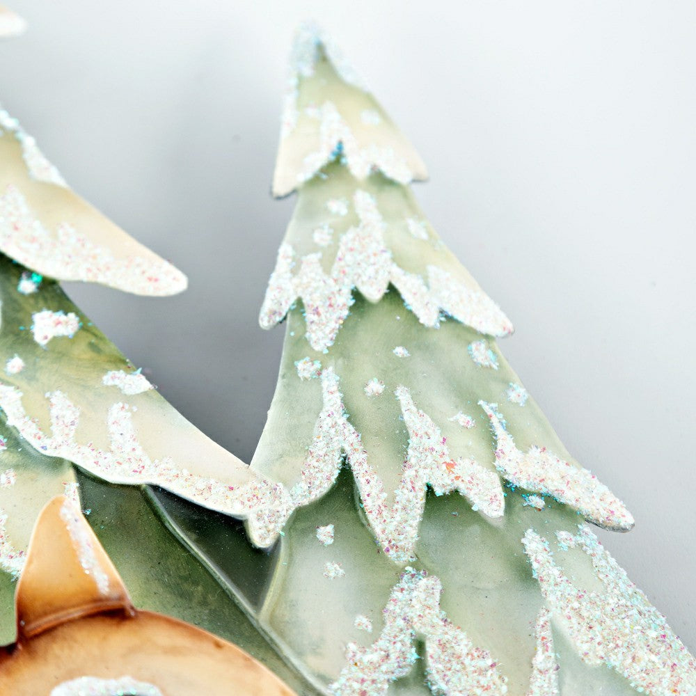 Capiz & Iron Winter Trees & Deer Wall Decor | Plow & Hearth