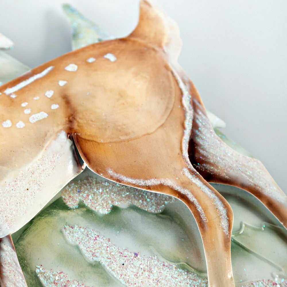 Capiz & Iron Winter Trees & Deer Wall Decor | Plow & Hearth