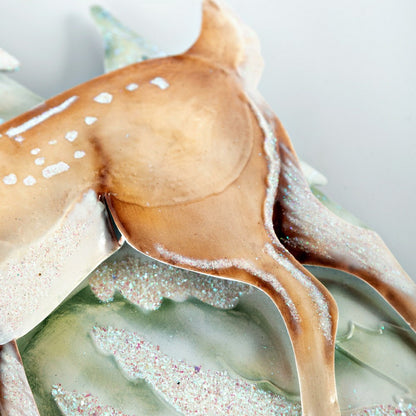 Capiz & Iron Winter Trees & Deer Wall Decor | Plow & Hearth