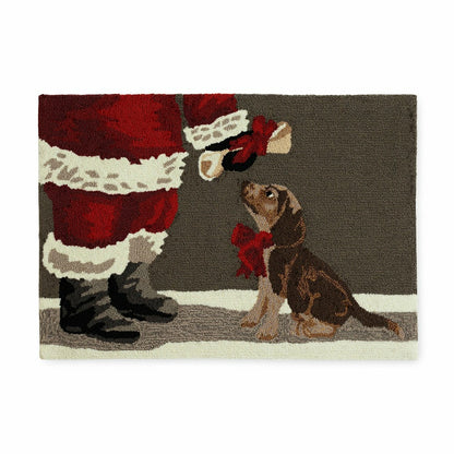 Indoor/Outdoor Hand-Hooked Good Dog Accent Rug, 30" x 48" | Plow & Hearth