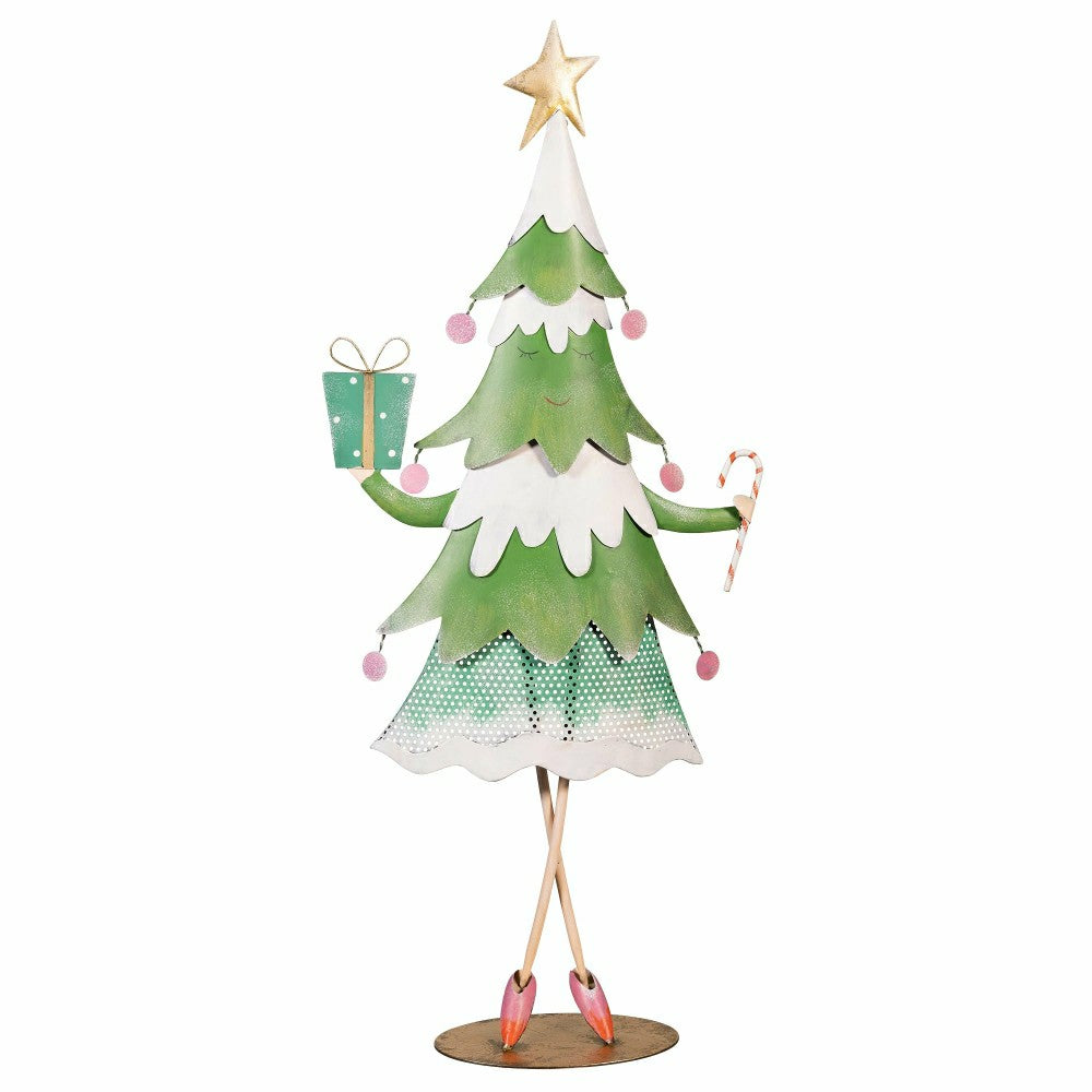 Baking Spirits Bright Garden Statue, Metal Statue, Green Tree, 30.5"H | Plow & Hearth