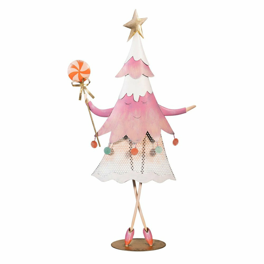 Pink Tree Metal Garden Statue, 28"H | Plow & Hearth