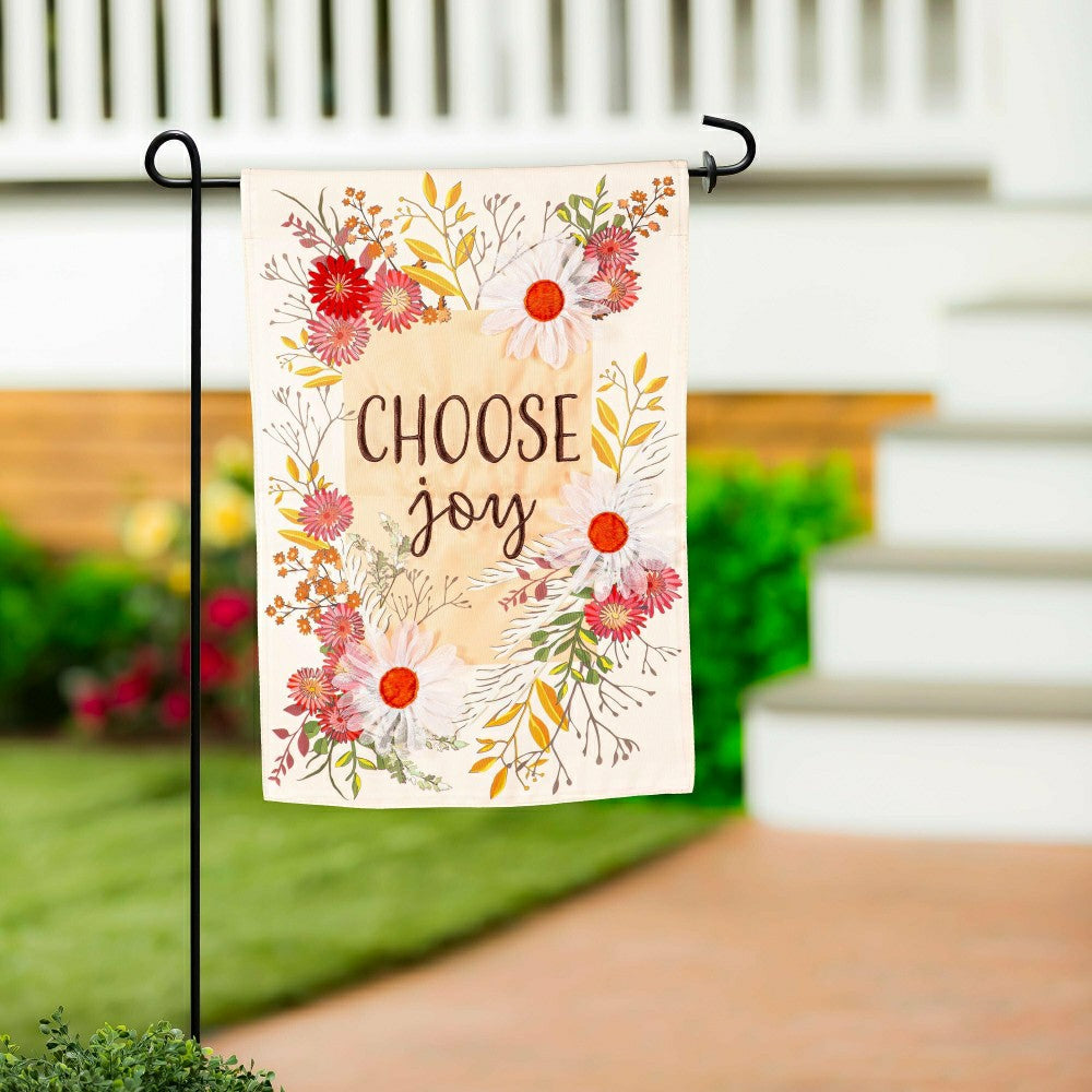 Choose Joy Applique Garden Flag | Plow & Hearth