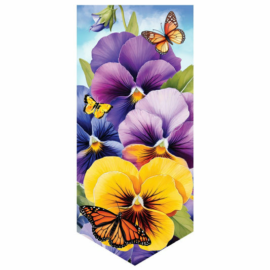 Pansies & Butterflies Suede Everlasting Impression | Plow & Hearth