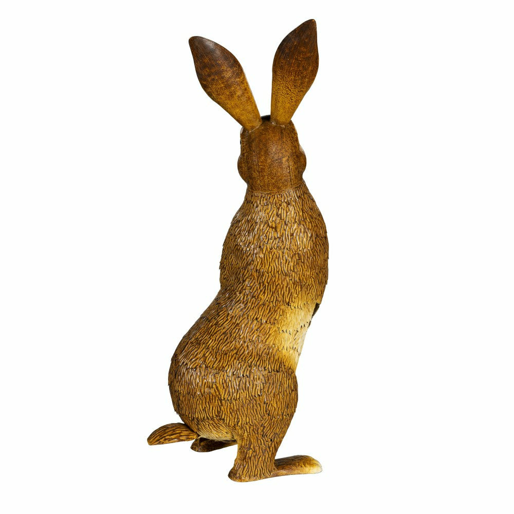 Realistic Bunny Metal Garden Statue, 25" H | Plow & Hearth
