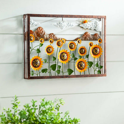 Reclaimed Metal Sunflower Wall Art | Plow & Hearth