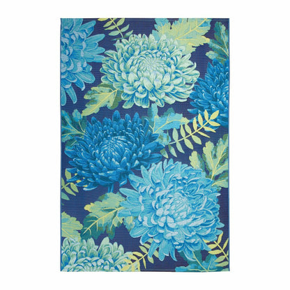 Indoor/Outdoor Chrysanthemum Polypropylene Rug, 7'10" x 9'10" | Plow & Hearth