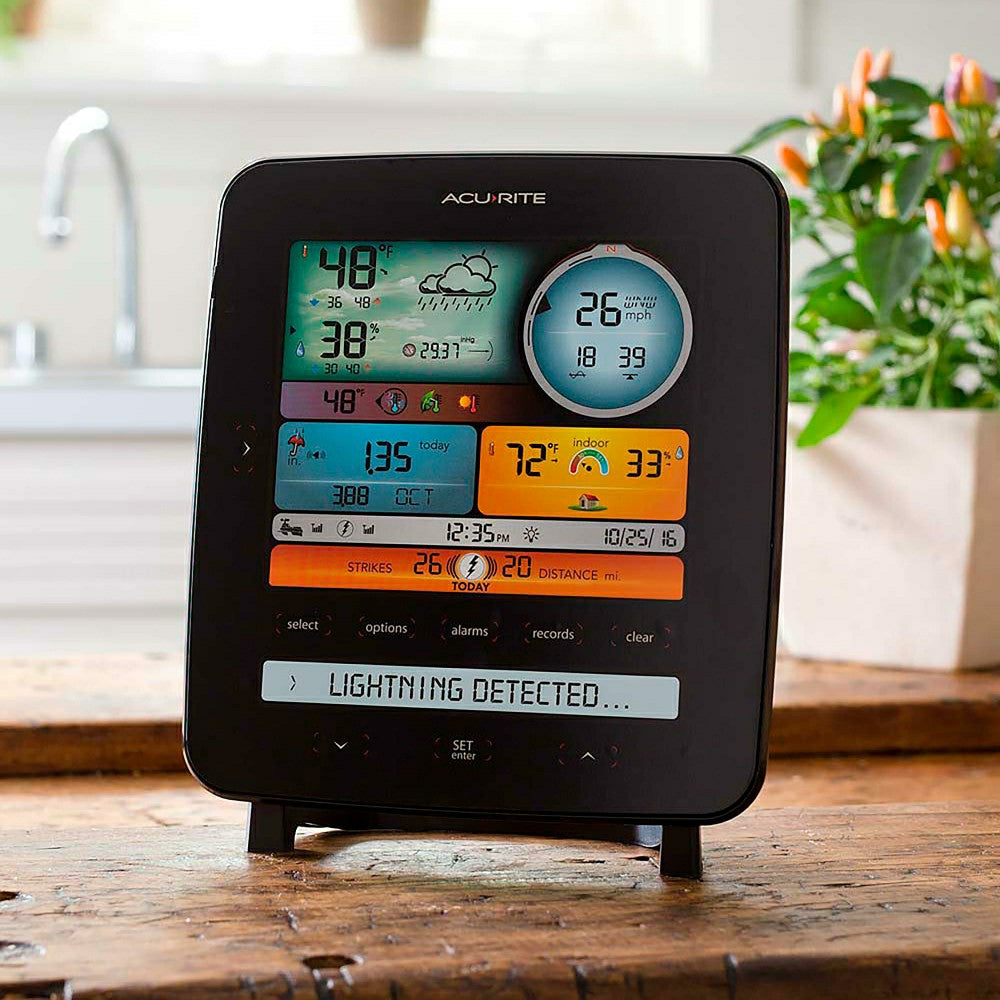Five in One Wireless Weather Station with Animation and Lightning Dete | Plow & Hearth